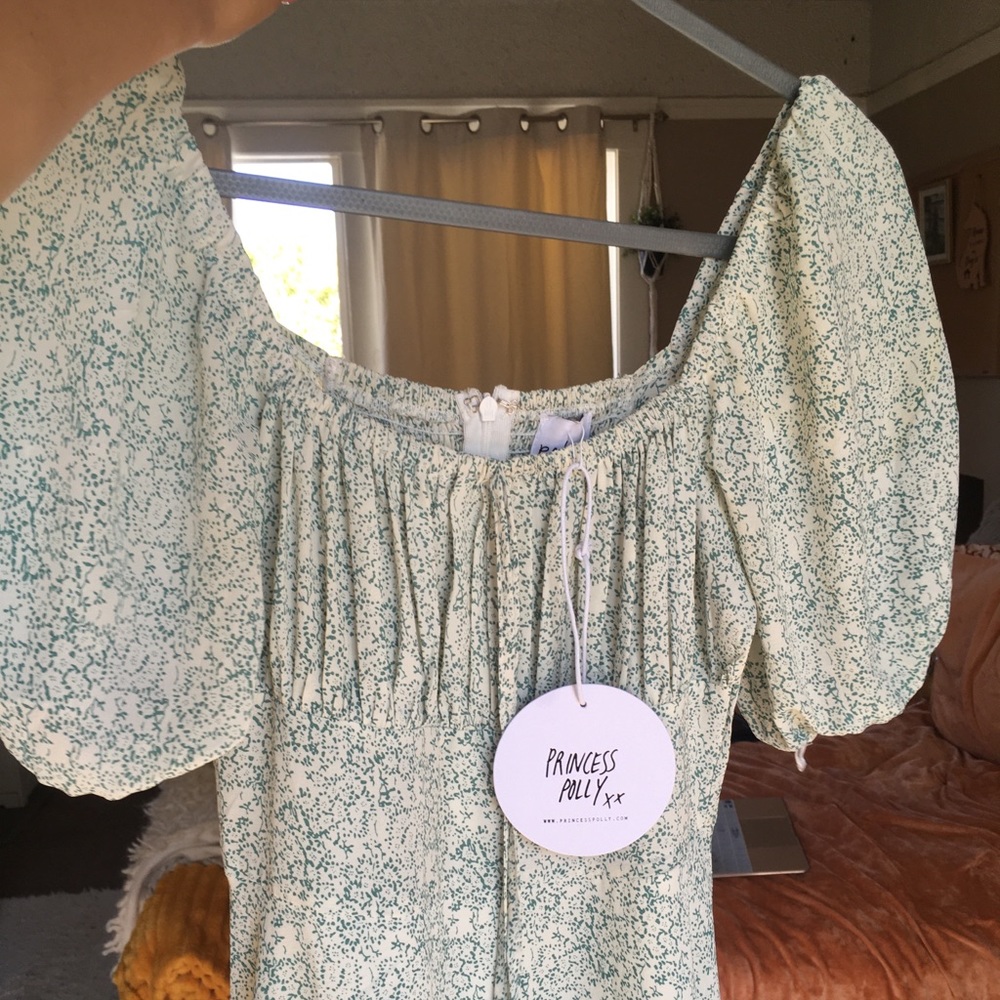 Light green mini dress